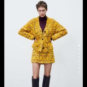 🆕 Zara Jacquard Print Jacket & Skirt Set SIZE Medium & Large